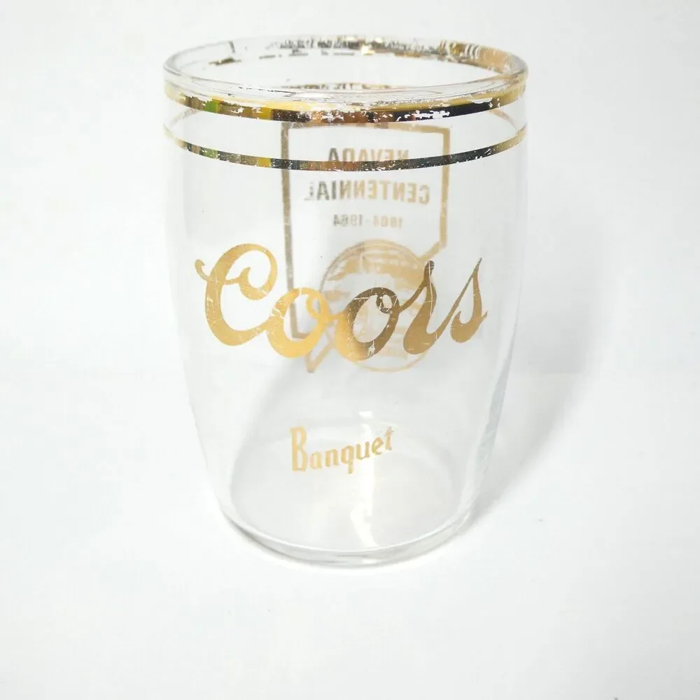 Coors Banquet Nevada Centennial 1964 Beer Taster Glass Vintage